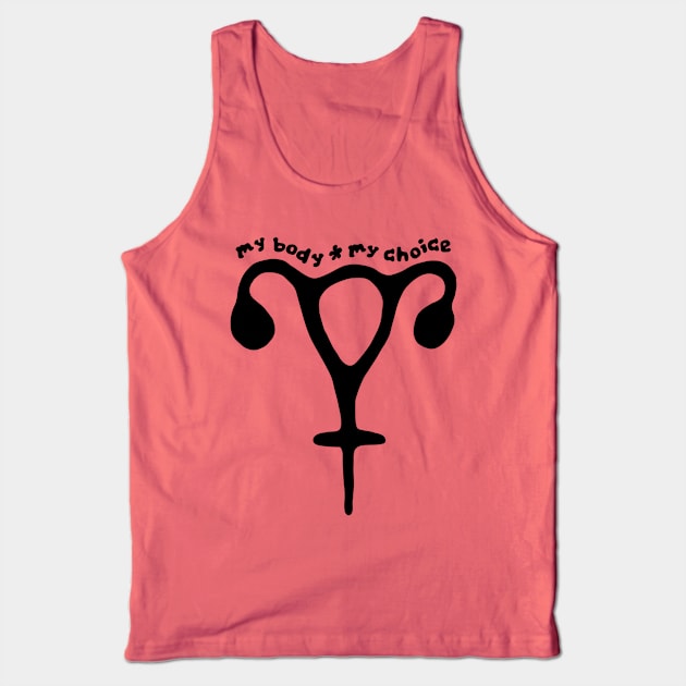 My Body My Choice Uterus Tank Top by Slightly Unhinged